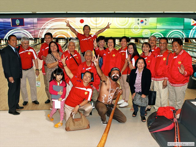 Team Philippines & supporters opening ceremony Photo Barry Davies